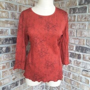 Croft & Barrow stretch red Top sz L